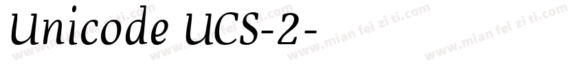 Unicode UCS-2字体转换